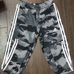 Adidas Black and Gray Camouflage Sweatpants. Size M